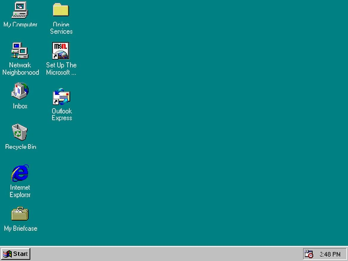 Startmenu i Windows 95