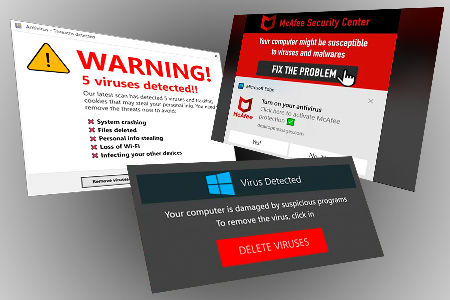 De farverige falske advarsler på pc’en kan faktisk som regel undgås. Find ud af, hvordan du nemt slipper af med dem.
