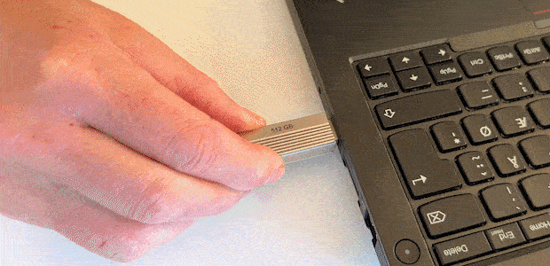 USB-minne med hårddiskkontroll