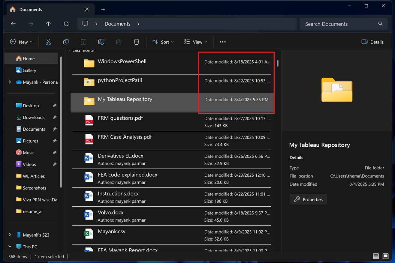 En annan efterfrågad funktion som återkommer i flera kommentarer är möjligheten att se mapparnas storlek direkt i Utforskaren. I dagsläget måste man först högerklicka på en mapp och välja Egenskaper för att se mappens storlek.