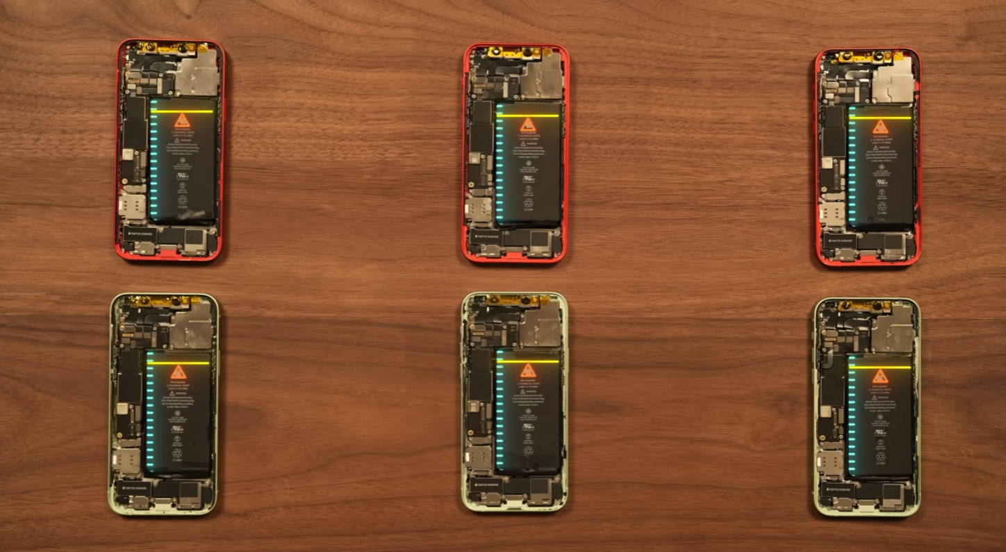 HTX Studio jakoi 40 puhelinta kahteen ryhmään ja latasi toisen puoliskon hitaasti sekä toisen nopeasti. Sitten he toistivat saman 500 kertaa kahden vuoden kuluessa.