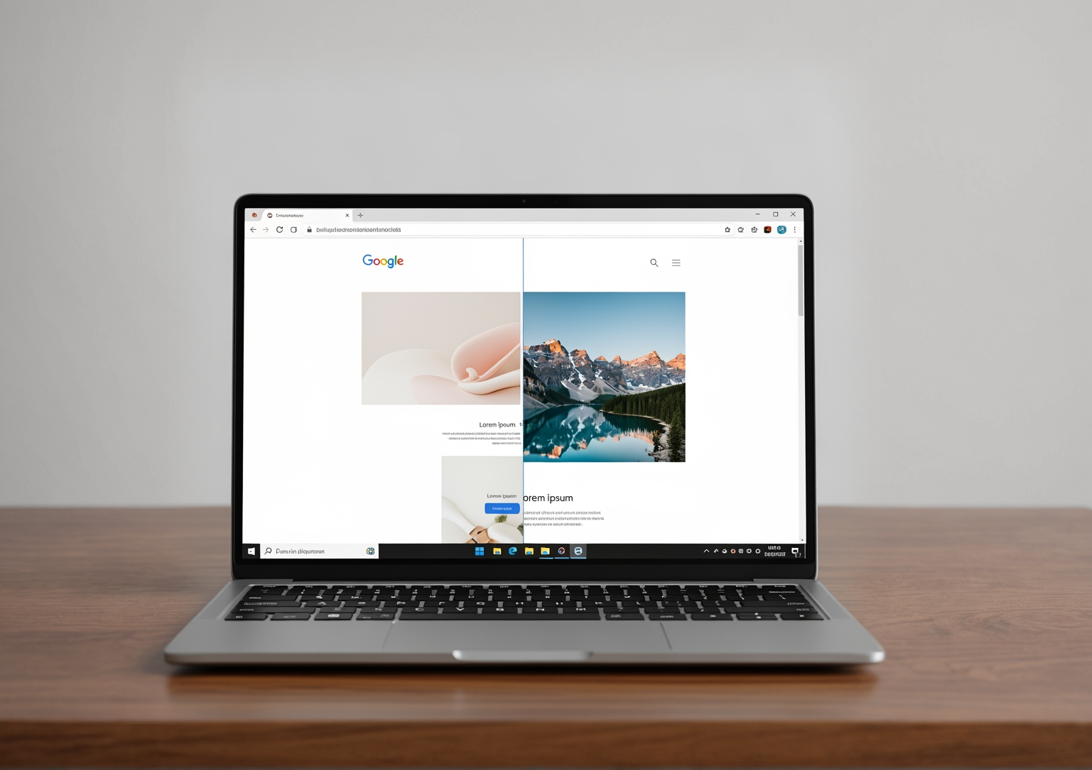 Chrome-vindue opdelt i to