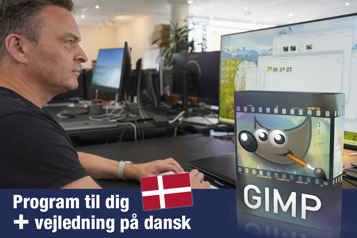 Guide til at scanne dias og negativer og derefter restaurere billederne med det gratis program GIMP.