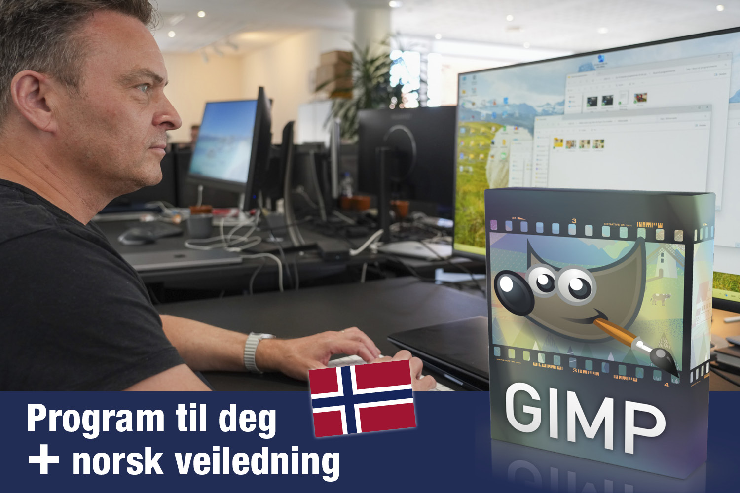 Guide til å skanne lysbilder og negativer og deretter restaurere bildene med det gratis programmet GIMP.