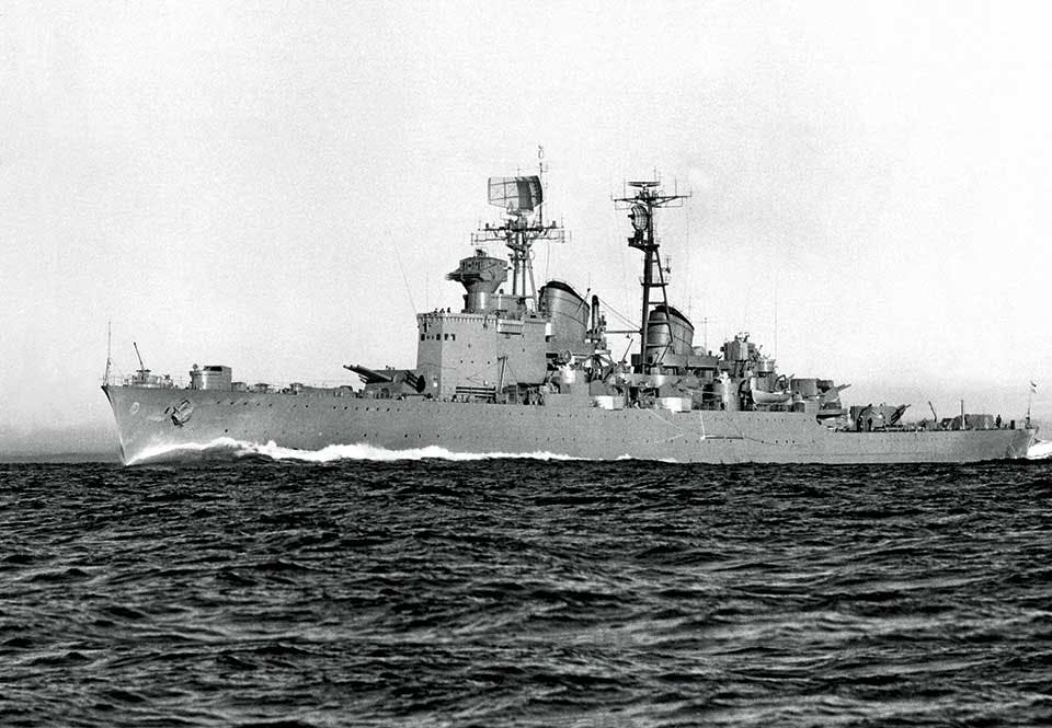 Kryssaren Göta Lejon rustades för sista gången som svenskt örlogsfartyg 1963