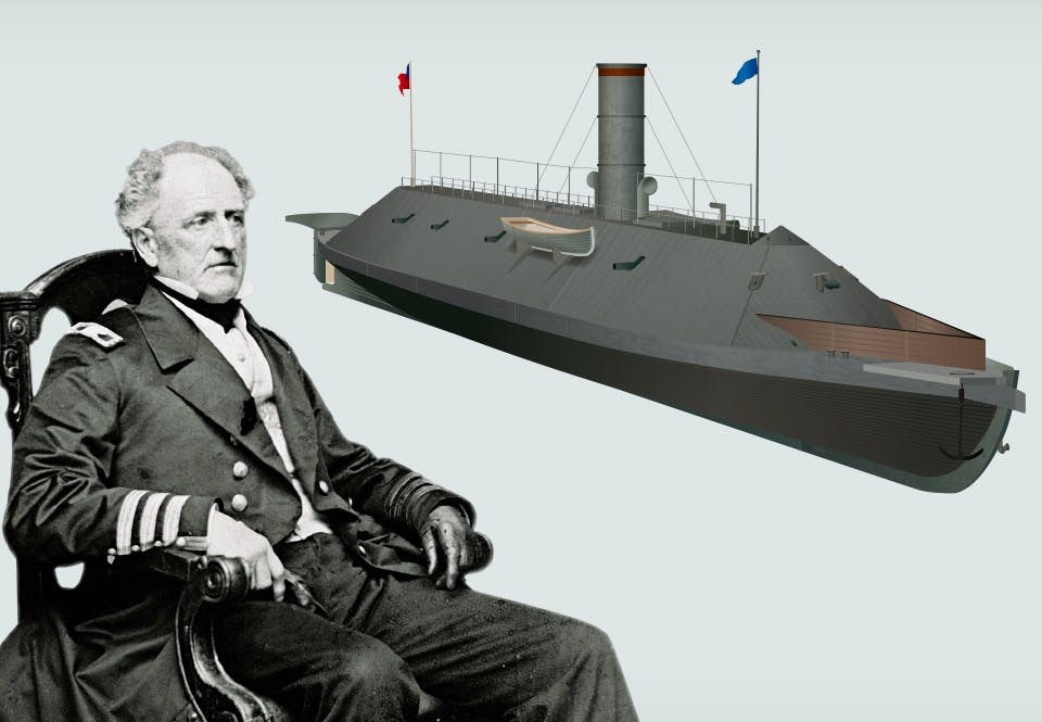 Kommendör Franklin Buchanan i maj 1861. Kommendör Franklin Buchanan i maj 1861.