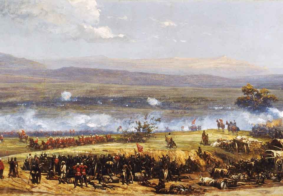 Den brittiska segern i slaget vid Zululands huvudstad oNdini Den brittiska segern i slaget vid Zululands huvudstad oNdini