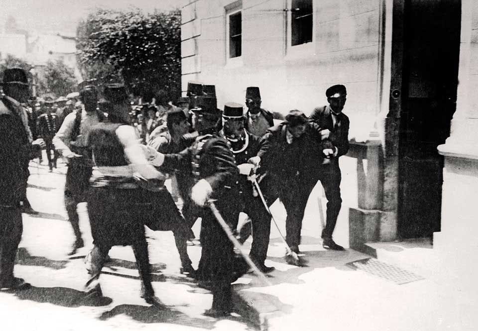 Gripandet av Gavrilo Princip