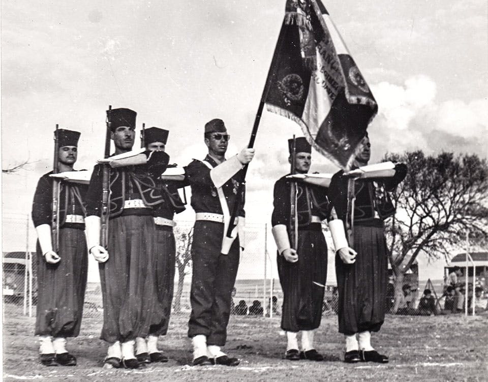 Franska zuarer i slutfasen av Algerietrevolten 1954–62.