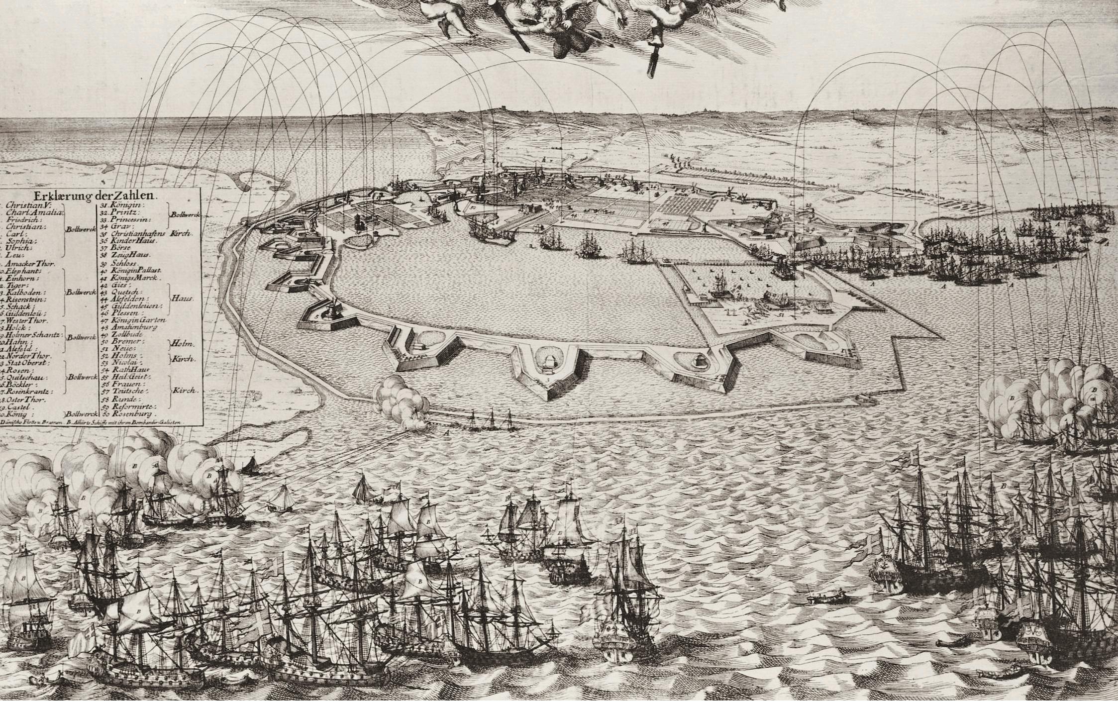 Stora nordiska kriget, bombningen av Köpenhamn år 1700.