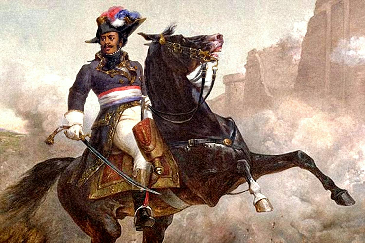 Thomas-Alexandre Dumas, general i Napoleons armé, till häst.