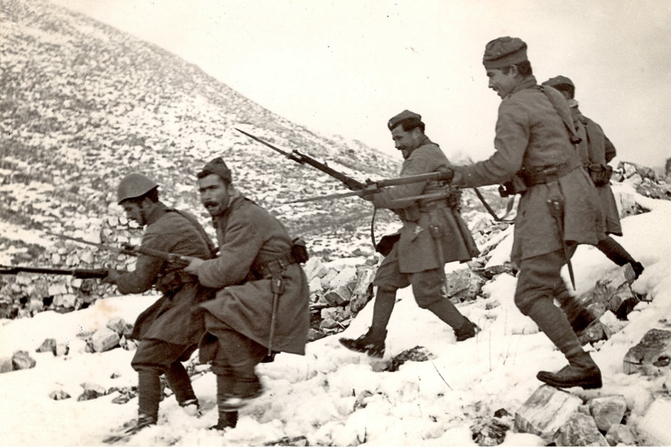 Grekisk-italienska kriget 1940-41. Grekiska soldater.