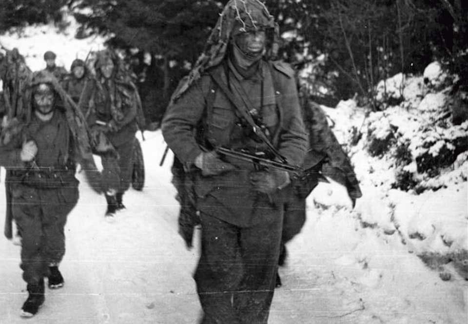 Brigadsoldater på vinterutbildning. Brigadsoldater på vinterutbildning.