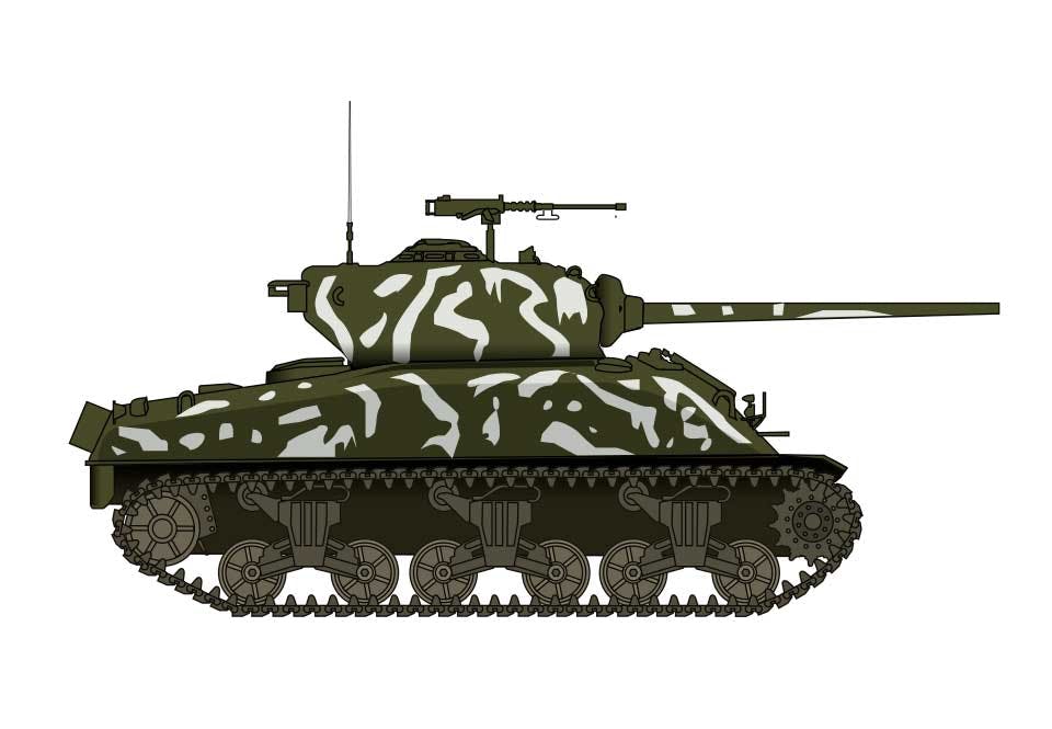 kamouflage3 M4A3(76)W vintern 1944–45.