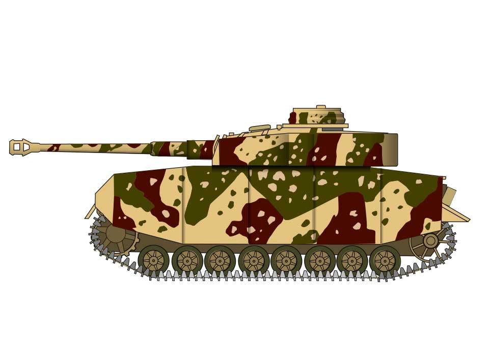 kamouflage2 Panzer IVH i Frankrike 1944.