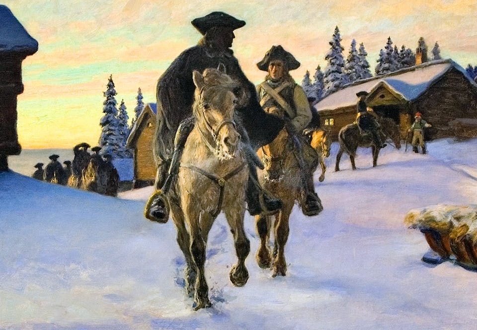 Karoliner till häst.