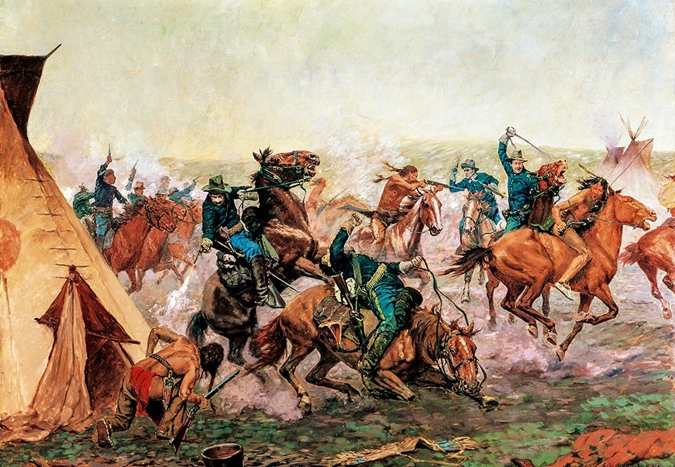 Custer och 7. kavalleriets anfall mot cheyennerna vid Washita River