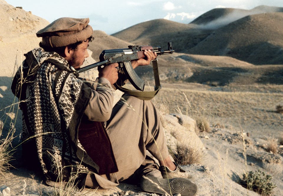En mujahedinsoldat i Afghanistan 1989