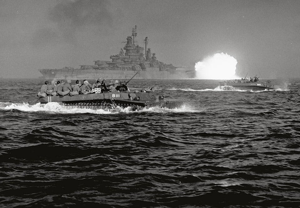 Det amerikanska slagskeppet USS Tennessee