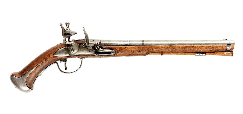 Svensk flintlåspistol från 1714