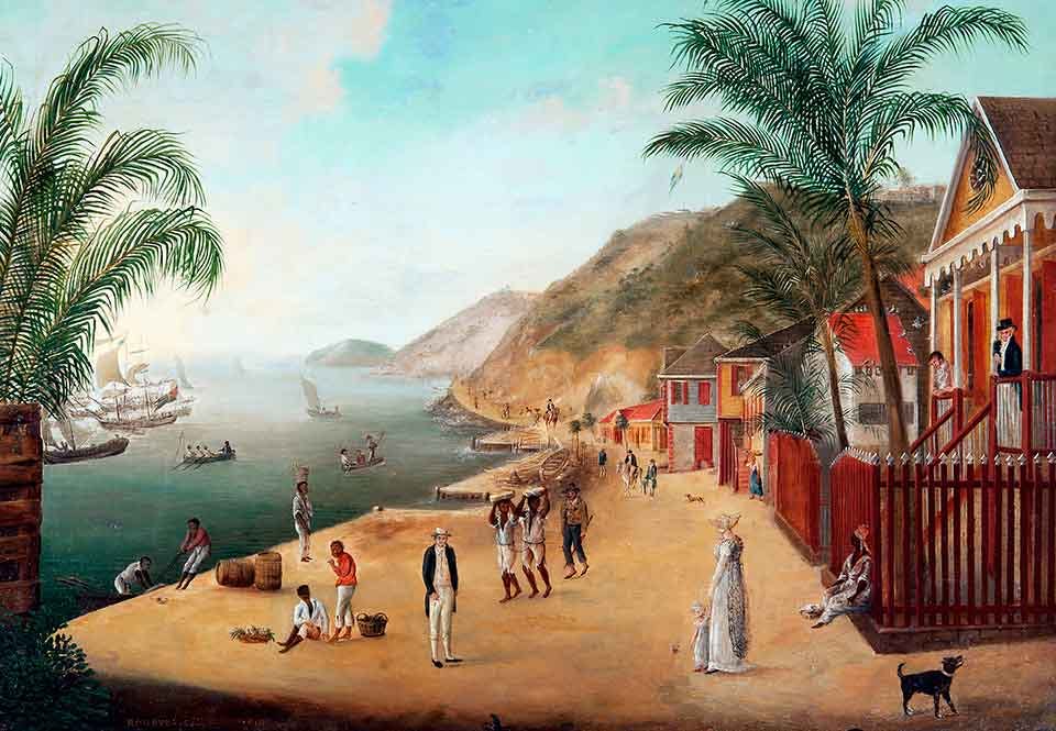 Vy från i Gustavia, huvudort på ön Saint-Barthélemy.