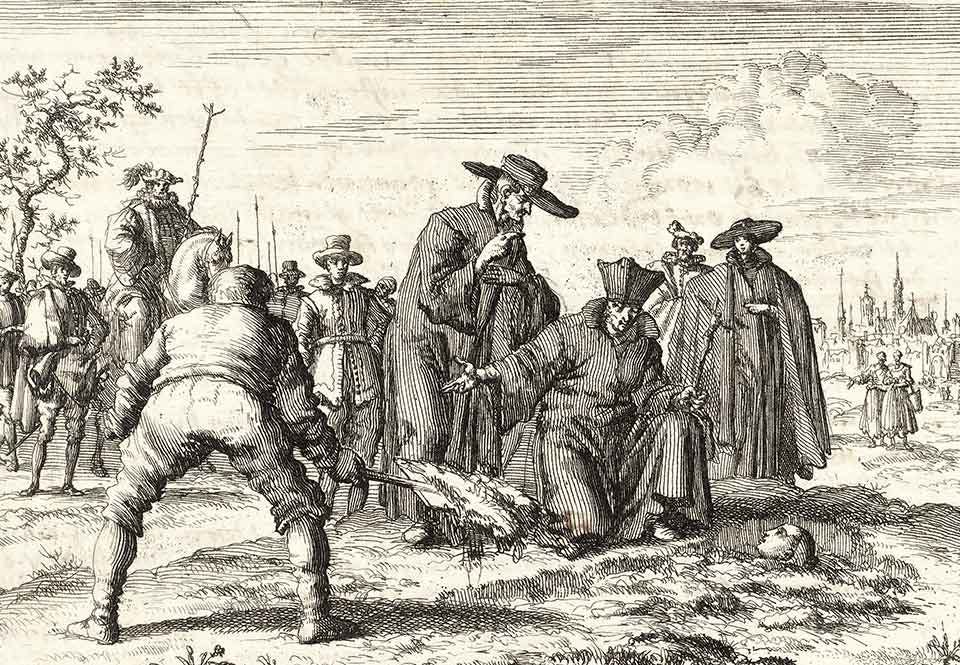 jan luyken Gravyr av Jan Luyken visar hur en kvinna begravs levande i Flandern 1597