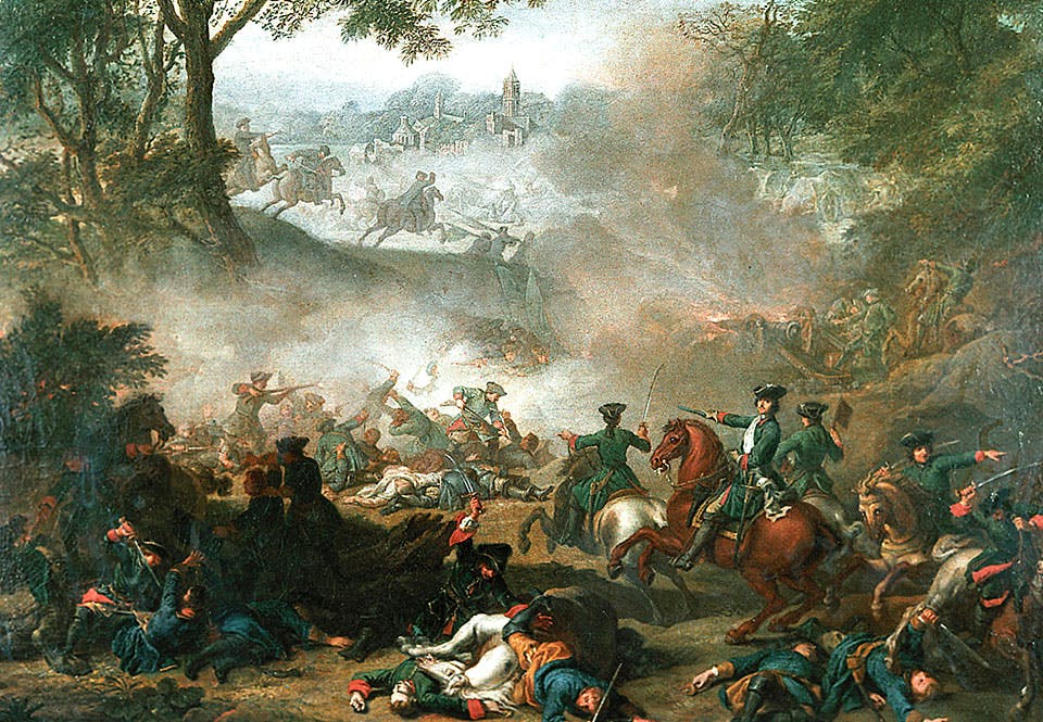 Slaget vid Lesna 1708, under stora nordiska kriget.
