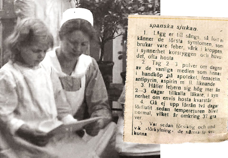 spanska sjukan tidningsrad