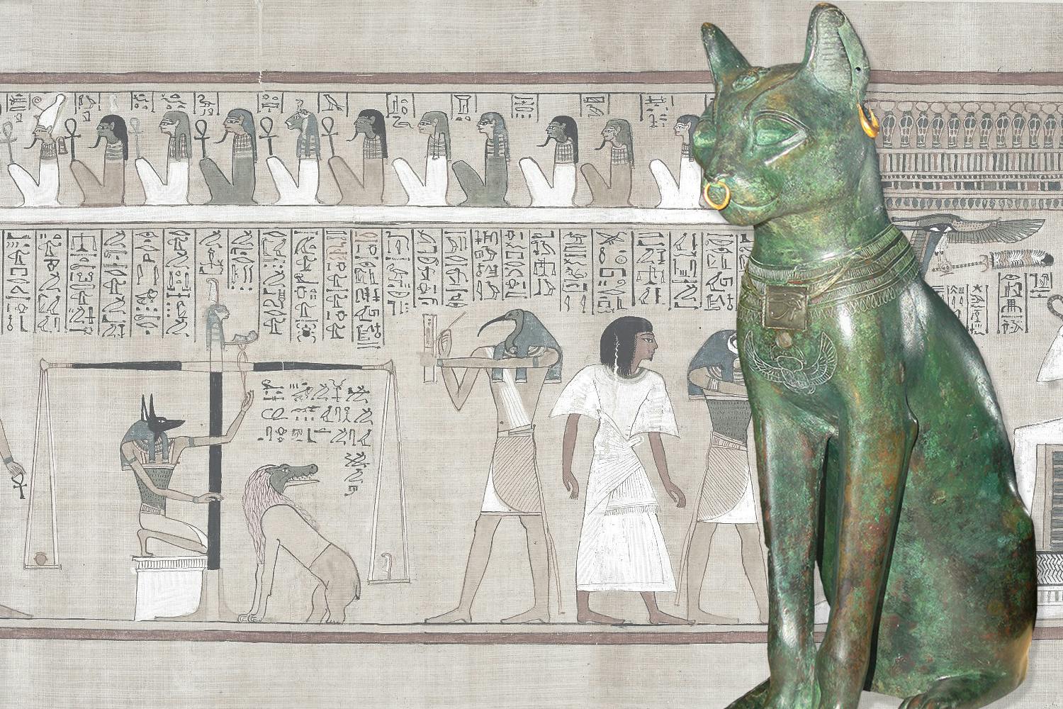 Den egyptiska fruktbarhetsguden Bastet i form av en katt-statyett.