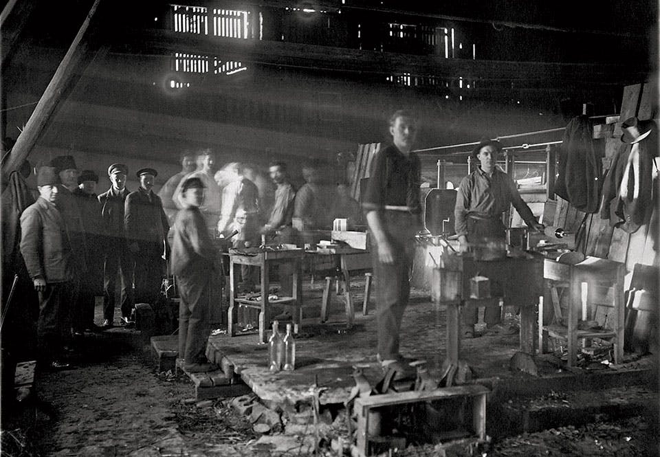 osterviks glasbruk arbetare i hyttan