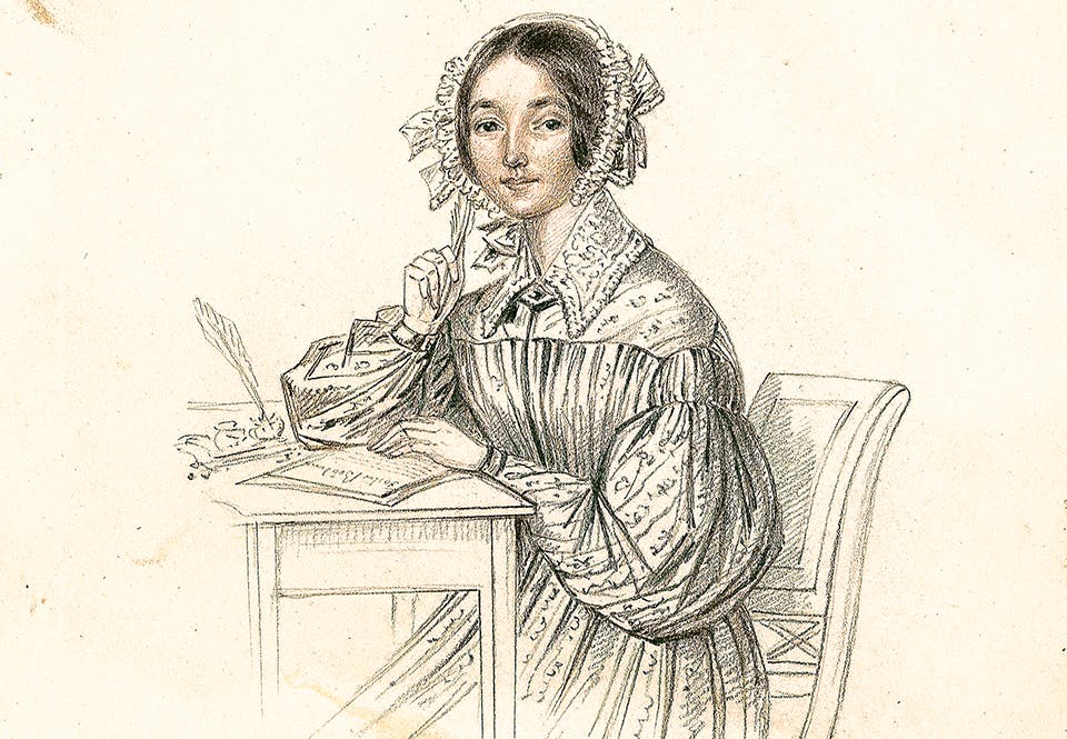 Teckning av Emilie Flygare-Carléns