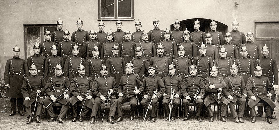 Gruppbild av konstaplar vid Stockholmspolisen.