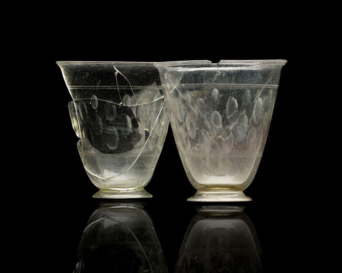 Jarnalder fynd romerska glas