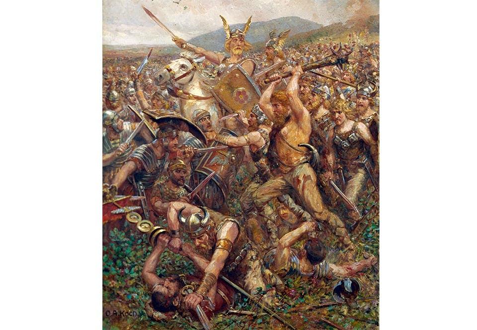 slaget vid teutoburgerskogen 1900 talsmalning