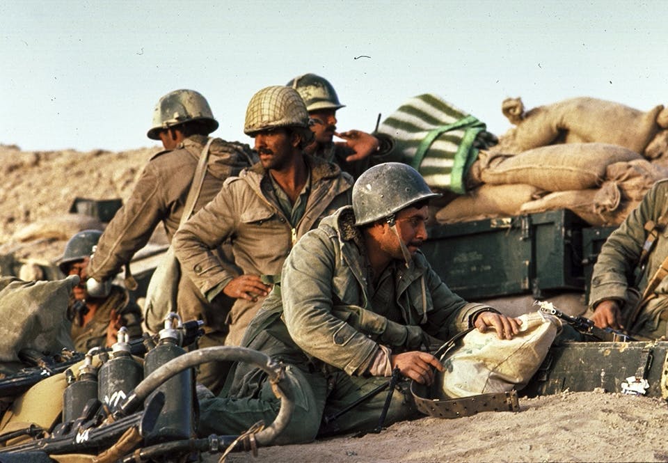 iran irakkriget skyttegrav eldkastare lpo 50