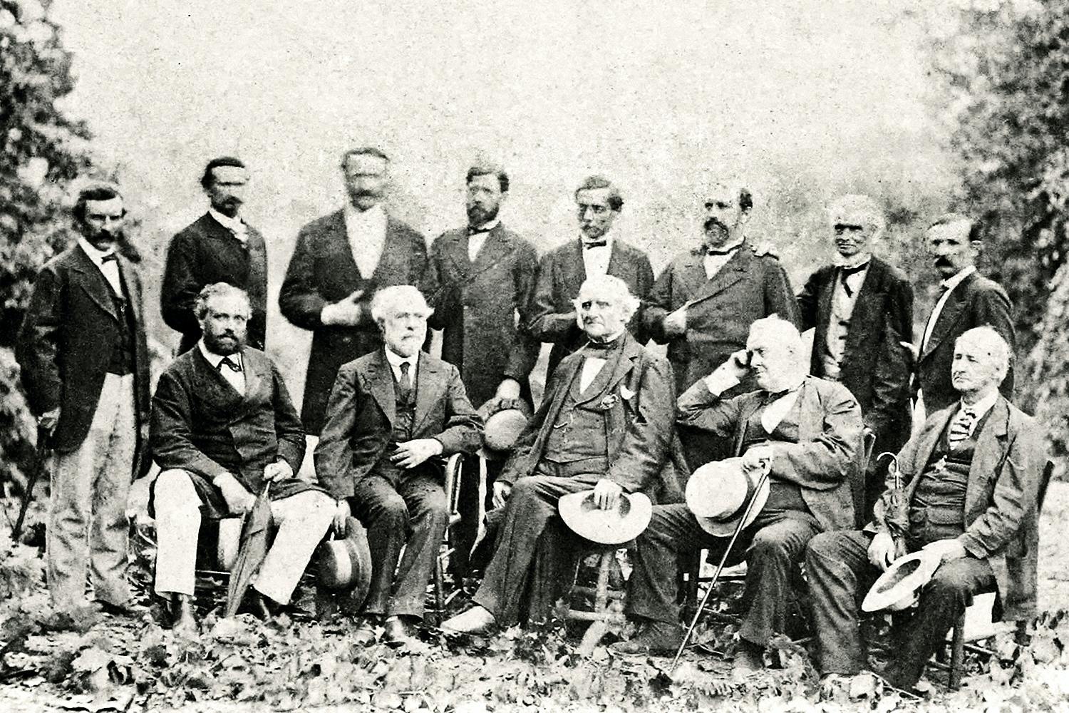robert e lee with his generals  1869