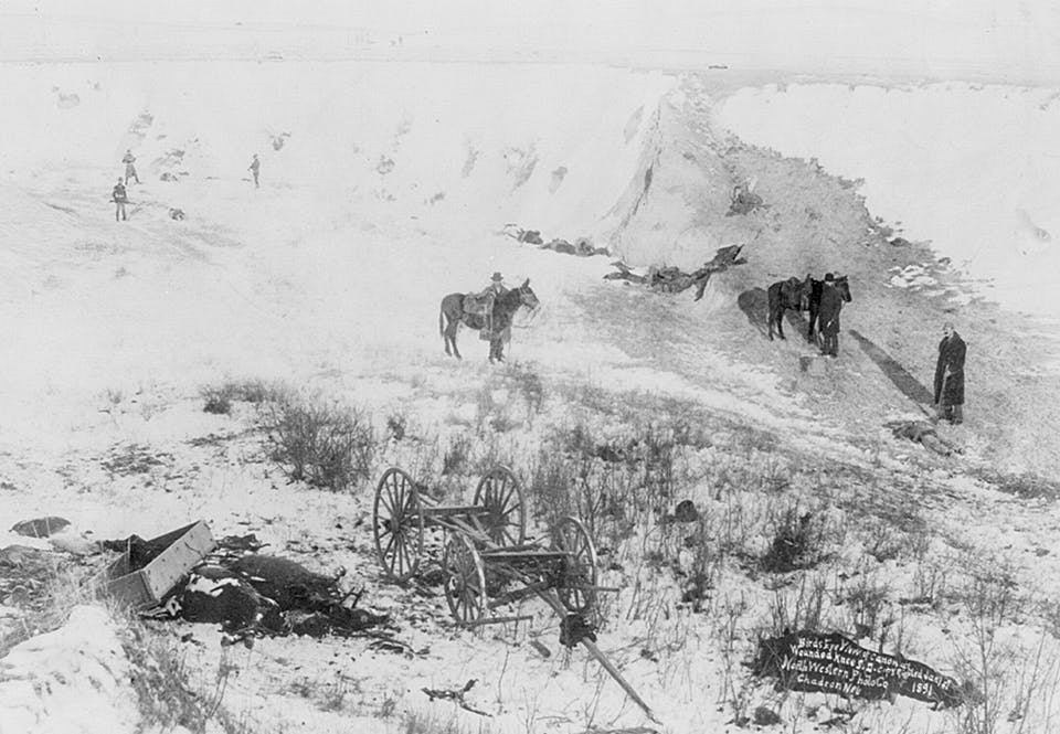 Dalen ­Wounded Knee, sedd ovanifrån, 1891.
