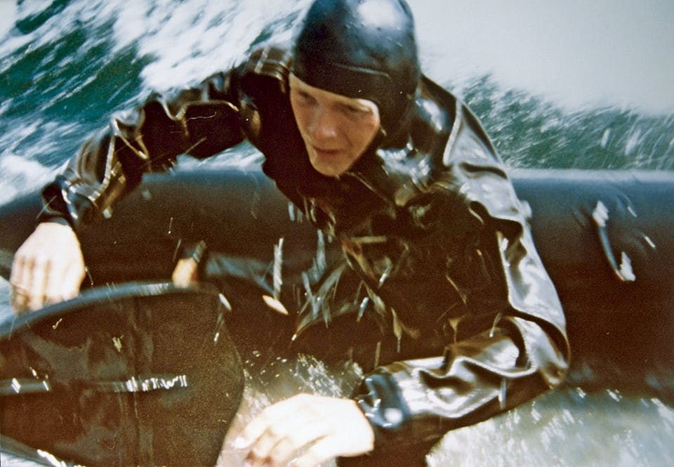 övning med snabbgående gummibåt