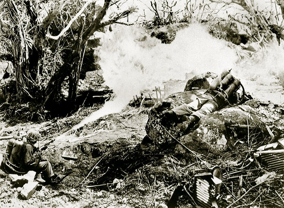 eldkastare iwo jima andra varldskriget