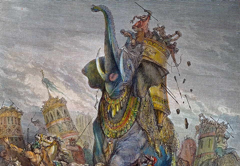 stridselefant slaget om beth zur R6ncU7L