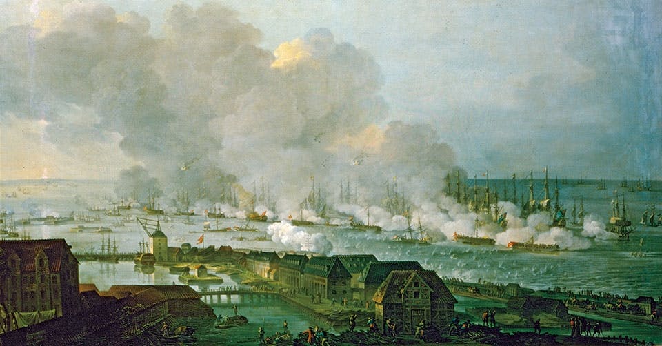 slaget vid kopenhamn beskjutning