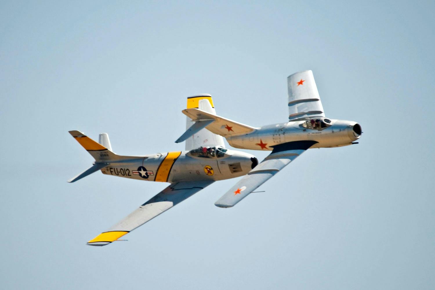 mig 15 f 86 sabre uppvisning