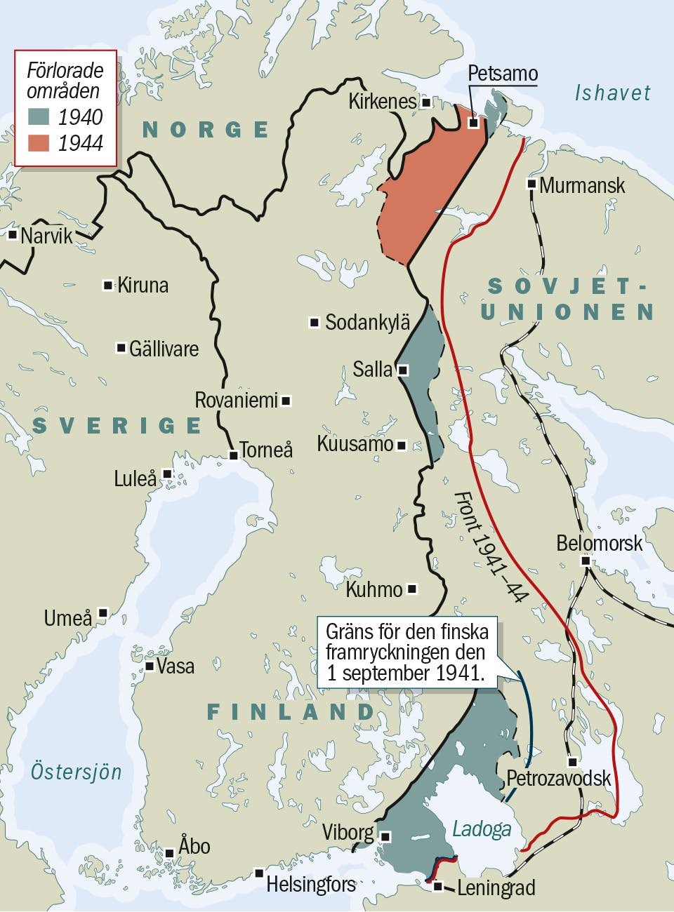 Karta Finland andra världskriget