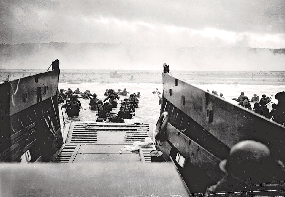 Landstigningen i Normandie under andra världskriget.