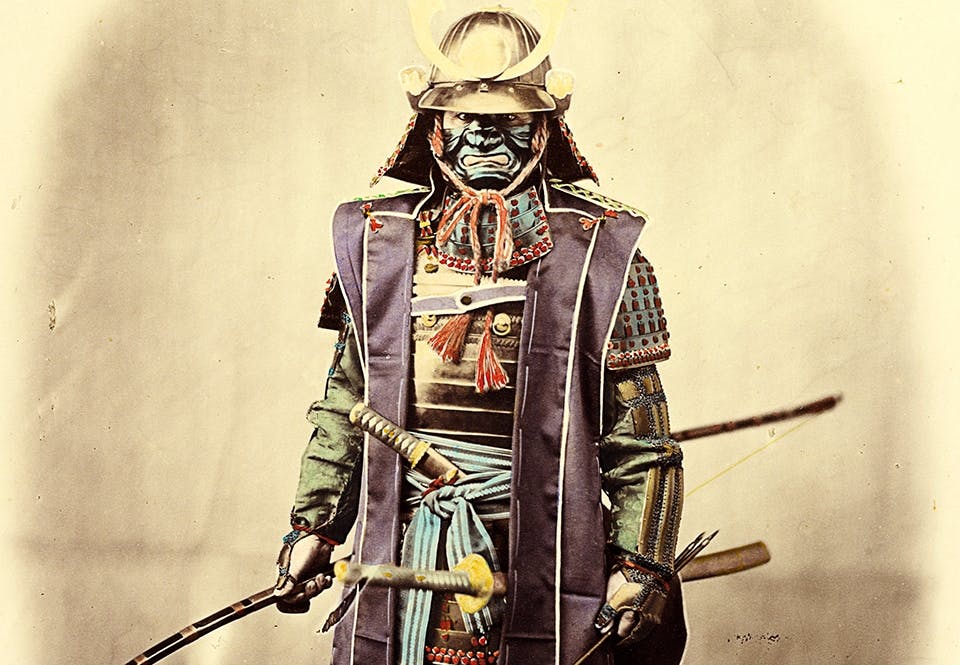 samuraj i rustning foto 1863