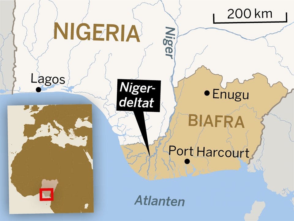 biafrakriget karta