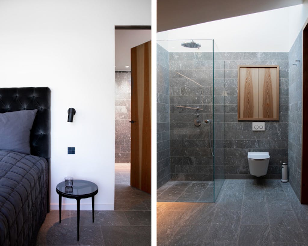 De materialen geven een eenheid aan het huis. 