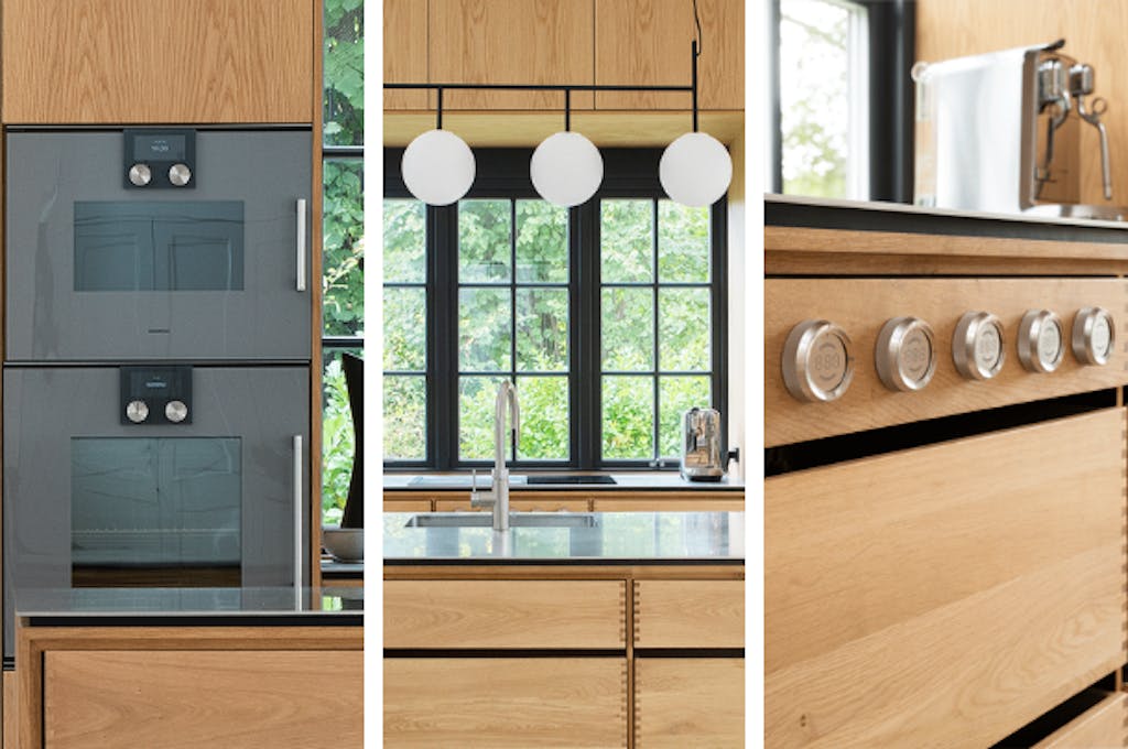 keuken van eikenhout met bora apparatuur 