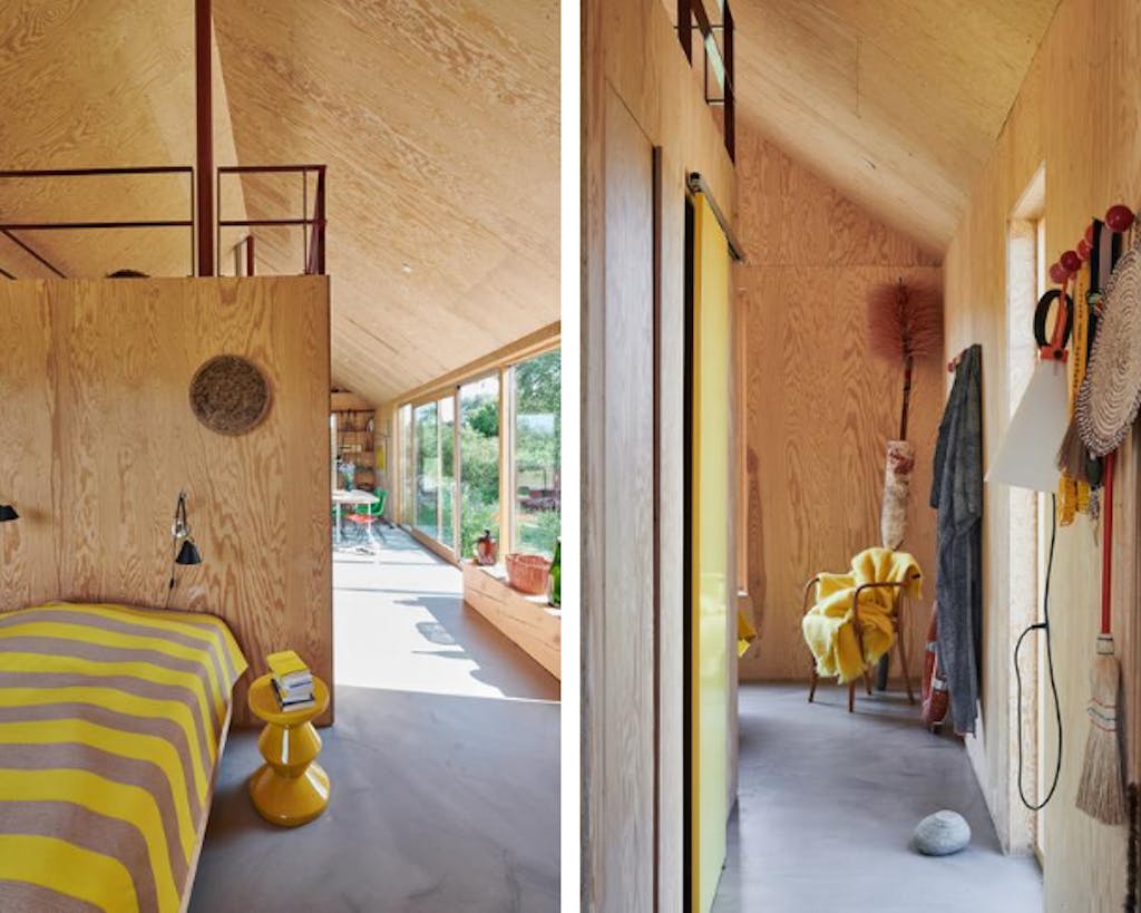 houten vakantiehuis met gietvloer 