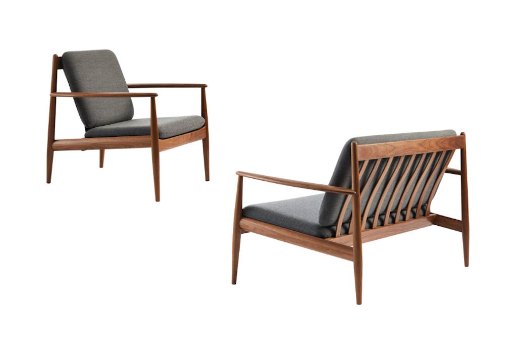 De leunstoel GJ 118 werd in 1956 ontworpen voor P. Jeppesens Møbelfabrik. Nu wordt de stoel geproduceerd door Lange Production. 